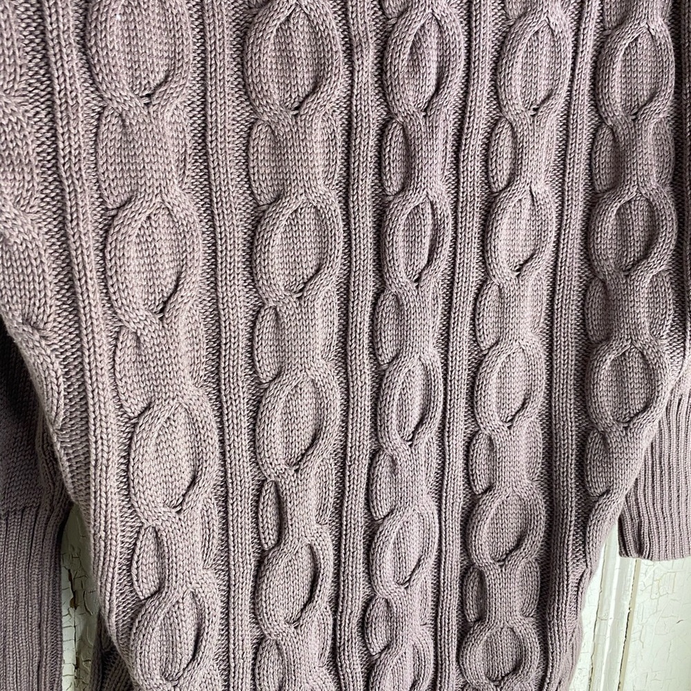 Chunky Cable Knit Split Hem Oversized Sweater Dre… - image 6